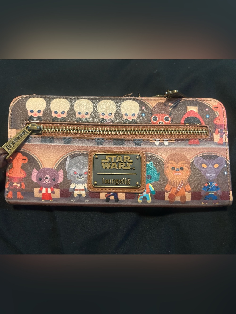 Loungefly Star Wars Character Zip Wallet - Brown Multi